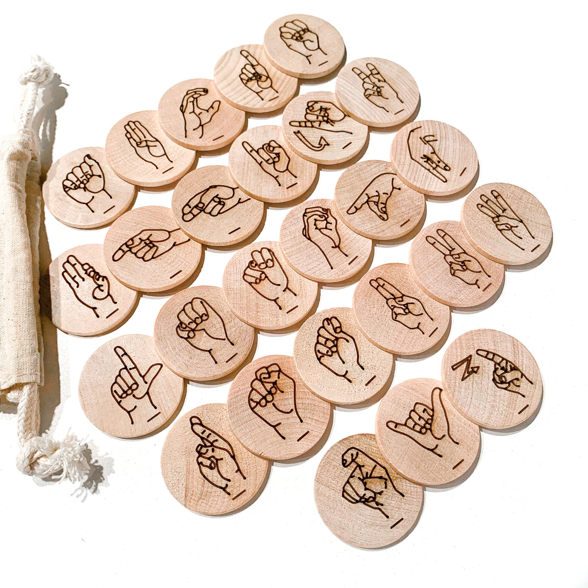 Sign Language Alphabet Discs – Tree Fort Toys