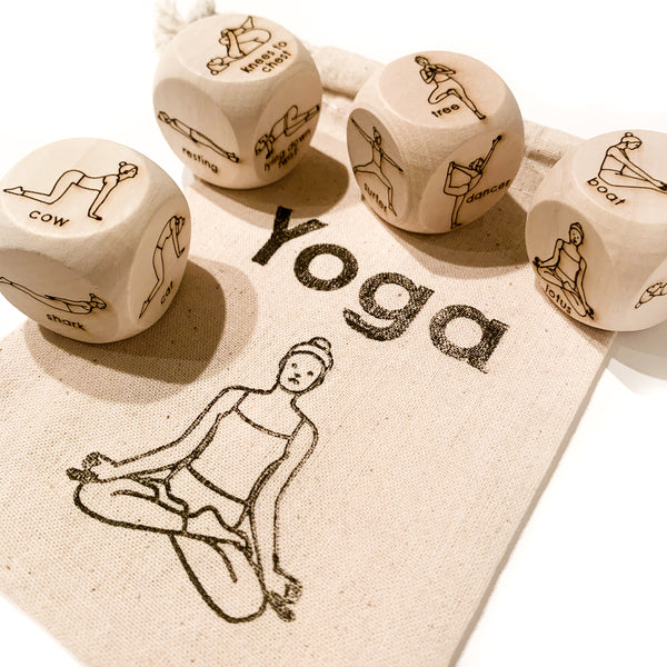 Wooden Yoga Dice - The Yoga Shop - NZ Wide Shipping